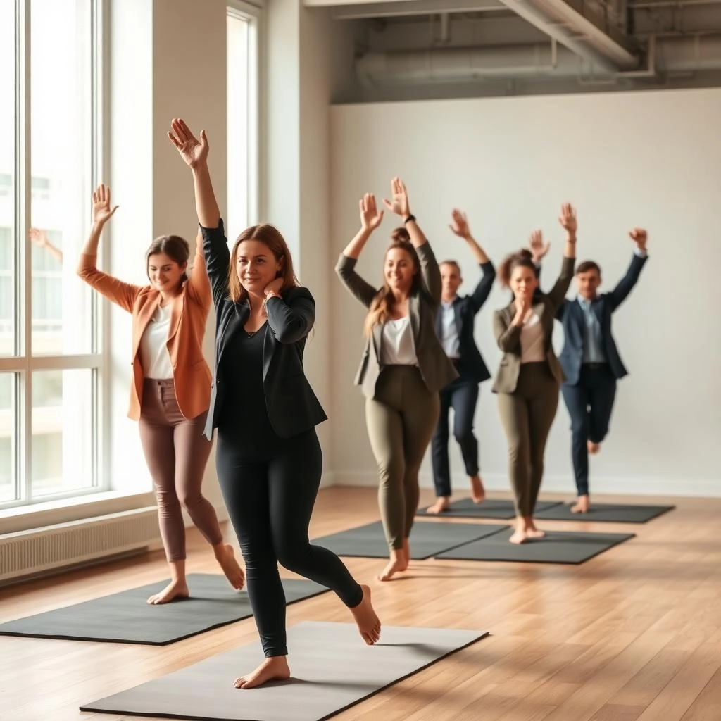 Bild på Yoga på arbetsplatsen